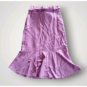 Ann Taylor Linen Blend Peplum Skirt Purple Size 2